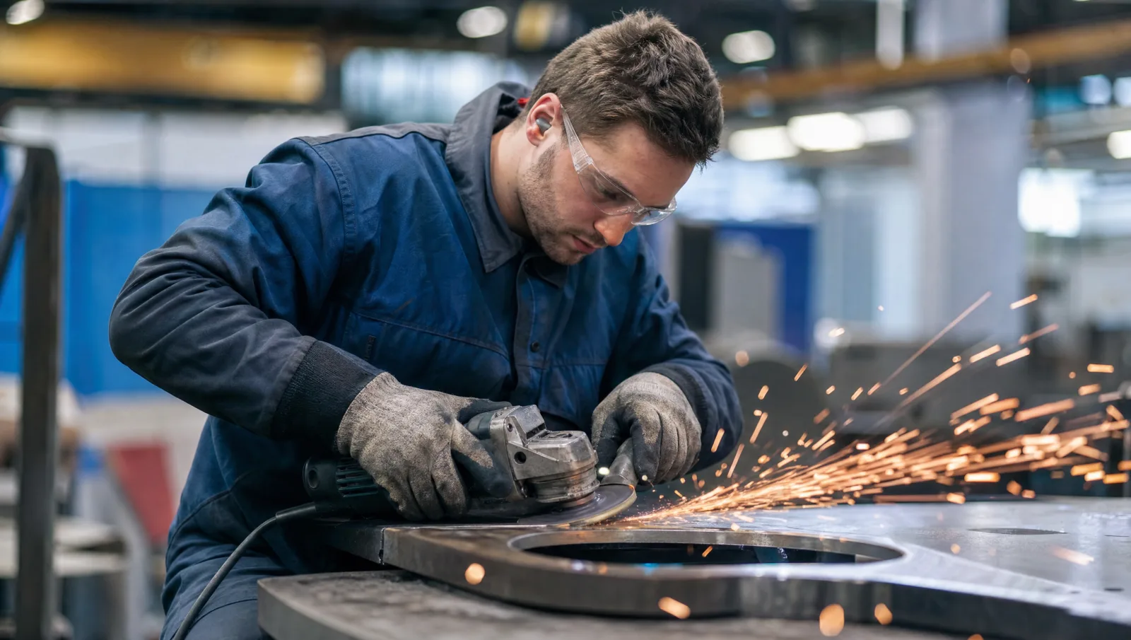 Lasser aan het werk